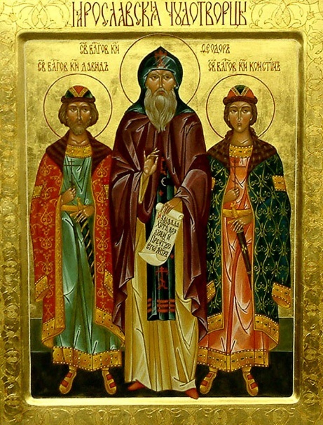 обретение мощей блгв. князей Феодора Смоленского и чад его Давида и Константина, Ярославских чудотворцев